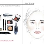 Lancome facechart fashion illustration for a brochure