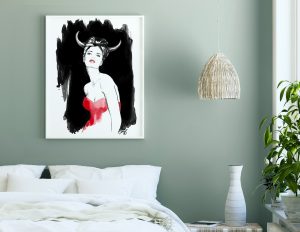 Taurus art framed for bedroom design
