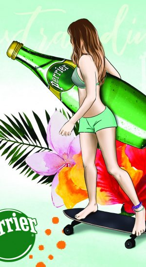Commisioned illustration for Perrier ad